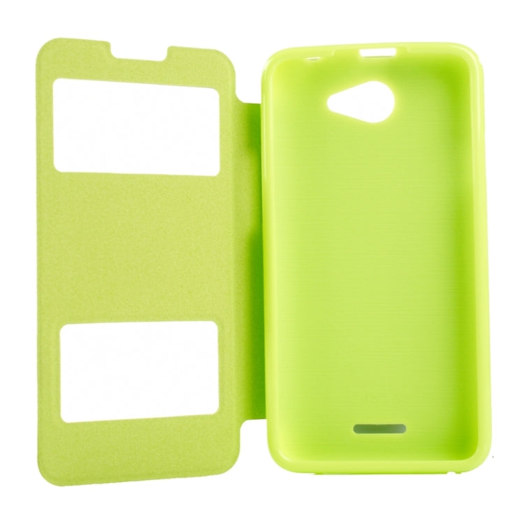 Oracle Texture Horizontal Flip Leather Case with Call Display ID & Holder for HTC Desire 516 / D516W