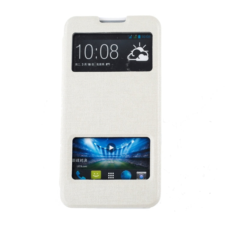 Oracle Texture Horizontal Flip Leather Case with Call Display ID & Holder for HTC Desire 516 / D516W