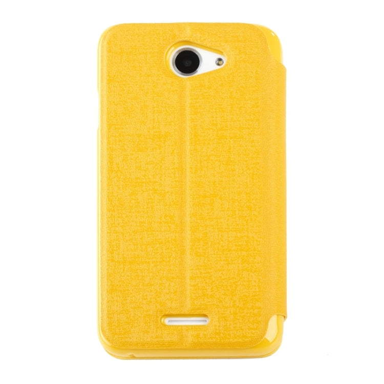 Oracle Texture Horizontal Flip Leather Case with Call Display ID & Holder for HTC Desire 516 / D516W