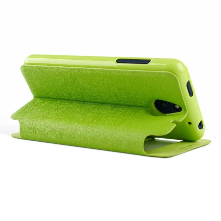 Oracle Texture Horizontal Flip Leather Case with Call Display ID & Holder for HTC Desire 610