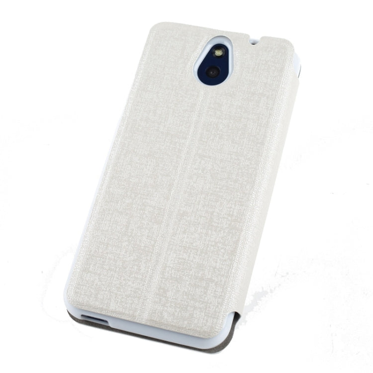 Oracle Texture Horizontal Flip Leather Case with Call Display ID & Holder for HTC Desire 610