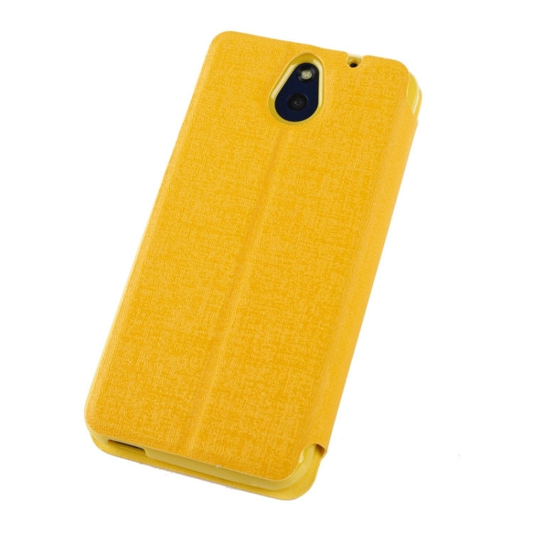 Oracle Texture Horizontal Flip Leather Case with Call Display ID & Holder for HTC Desire 610