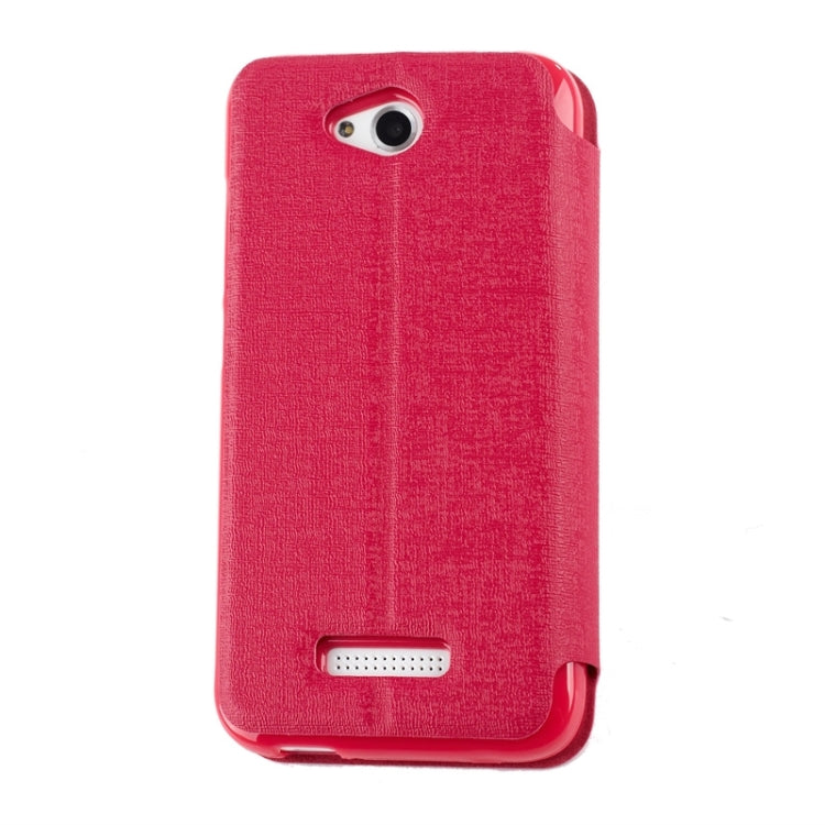 Oracle Texture Horizontal Flip Leather Case with Call Display ID & Holder for HTC Desire 616 / D616W