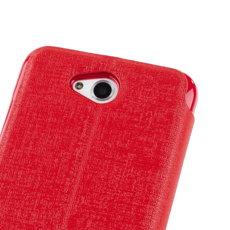 Oracle Texture Horizontal Flip Leather Case with Call Display ID & Holder for HTC Desire 616 / D616W