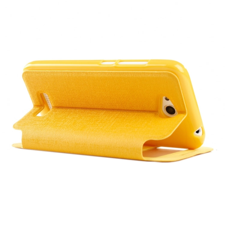 Oracle Texture Horizontal Flip Leather Case with Call Display ID & Holder for HTC Desire 616 / D616W