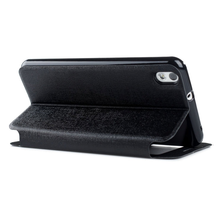 Oracle Texture Horizontal Flip Leather Case with Call Display ID & Holder for HTC Desire 816 / 800