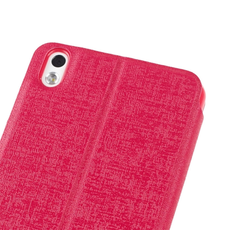 Oracle Texture Horizontal Flip Leather Case with Call Display ID & Holder for HTC Desire 816 / 800