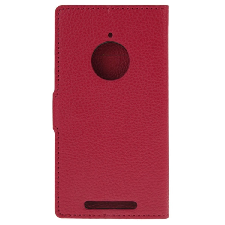 Litchi Texture Leather Case with Holder & Card Slots & Wallet for Nokia Lumia 830(Magenta)