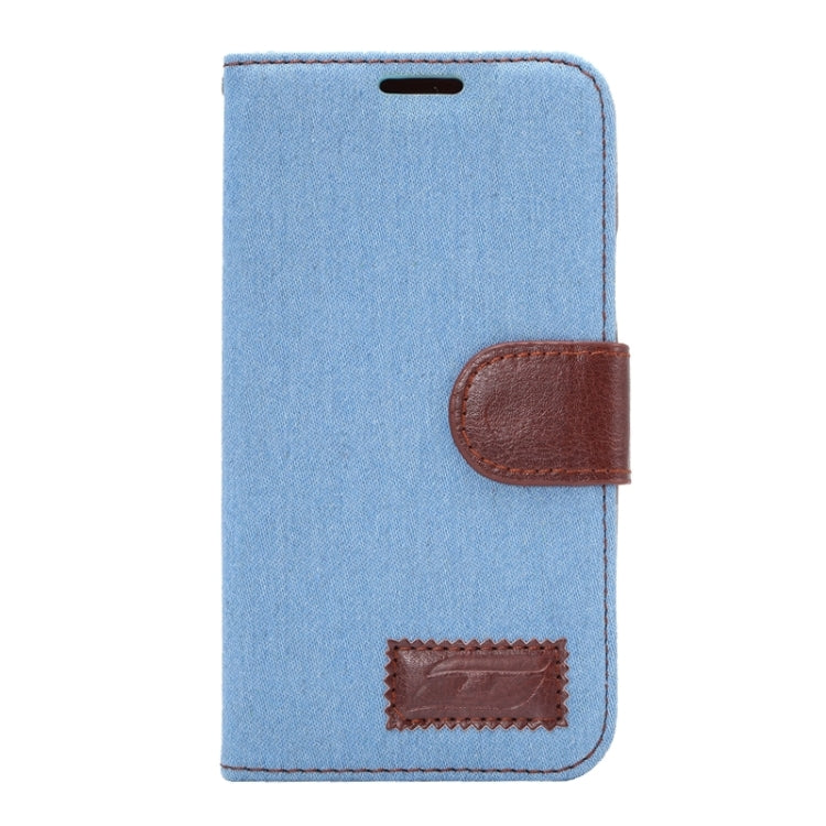 Denim Texture Leather Case with Holder & Card Slots for HTC M9