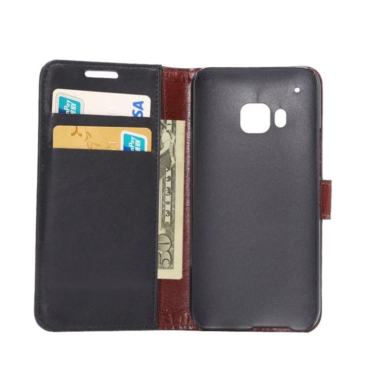 Crazy Horse Texture Leather Case with Holder & Card Slots & Wallet for HTC M9