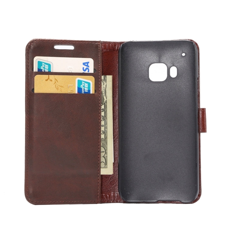 Crazy Horse Texture Leather Case with Holder & Card Slots & Wallet for HTC M9