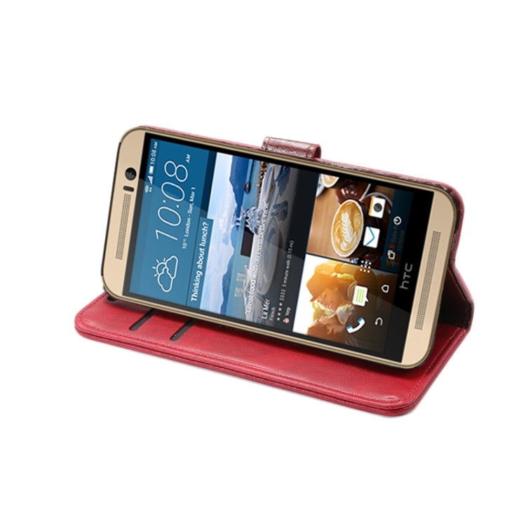 Crazy Horse Texture Leather Case with Holder & Card Slots & Wallet for HTC M9