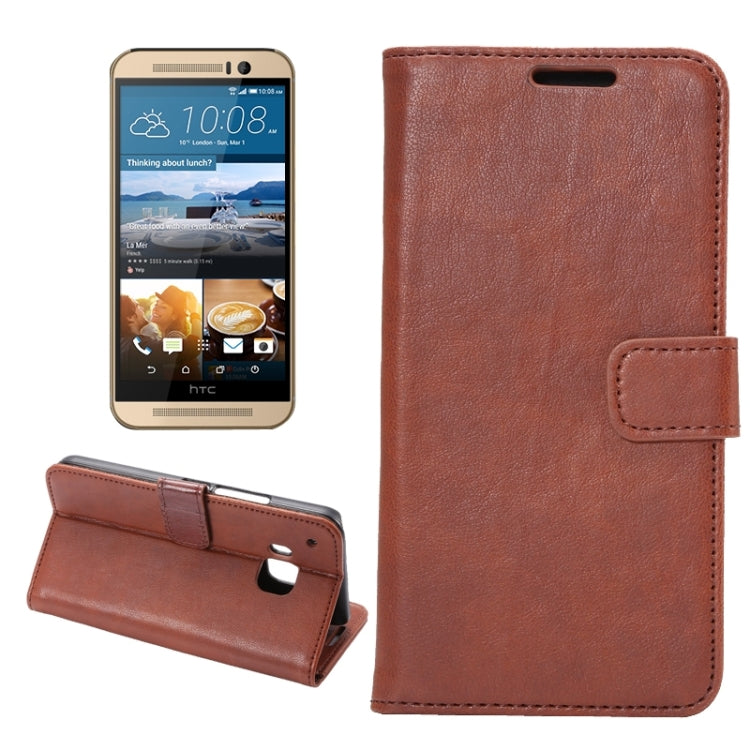 Crazy Horse Texture Leather Case with Holder & Card Slots & Wallet for HTC M9
