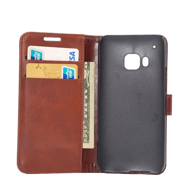 Crazy Horse Texture Leather Case with Holder & Card Slots & Wallet for HTC M9
