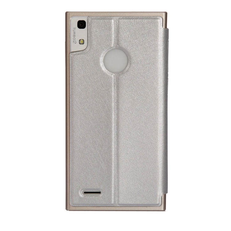 Leather Case with Holder and Caller ID Display for DOOGEE TURBO2 DG900