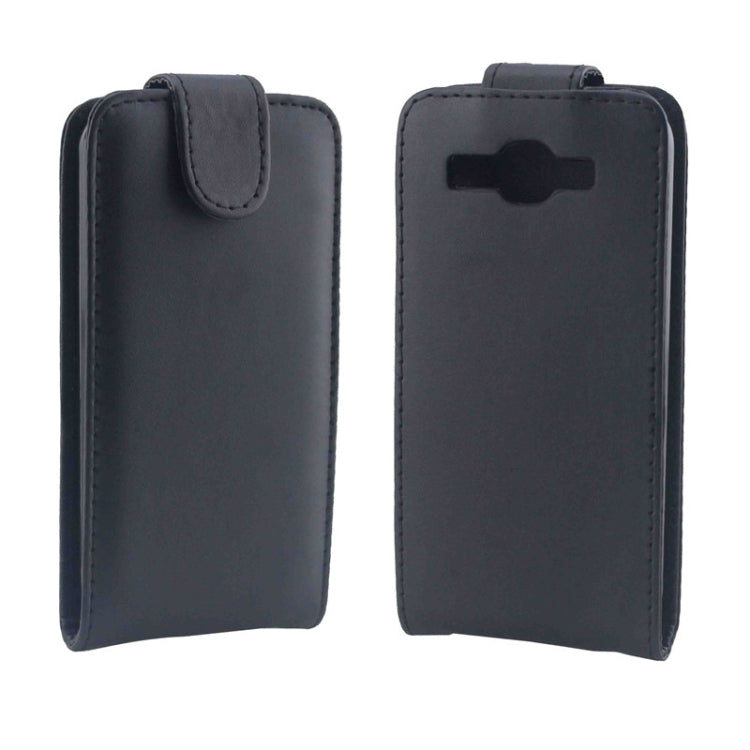 Vertical Flip Magnetic Button Leather Case for Huawei Ascend Y520