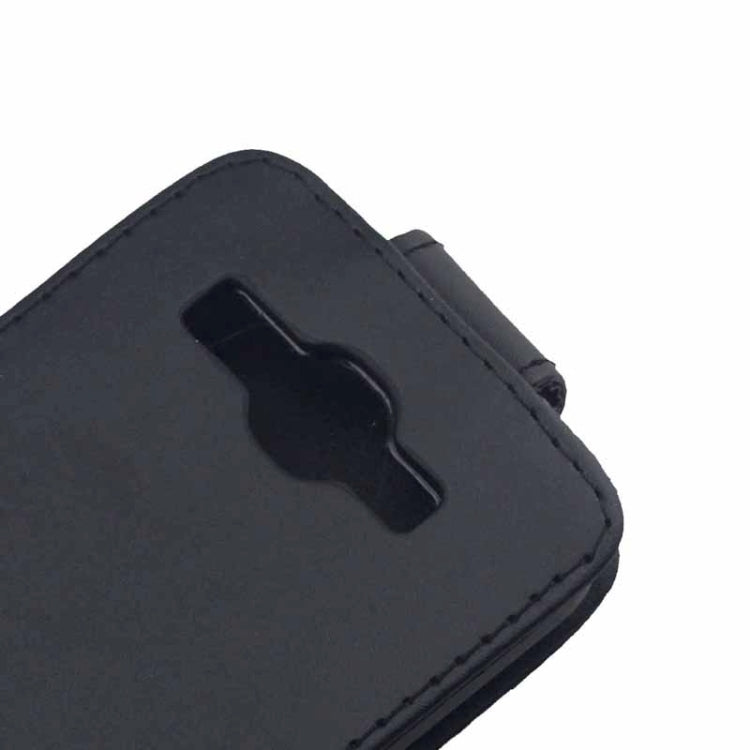 Vertical Flip Magnetic Button Leather Case for Huawei Ascend Y520