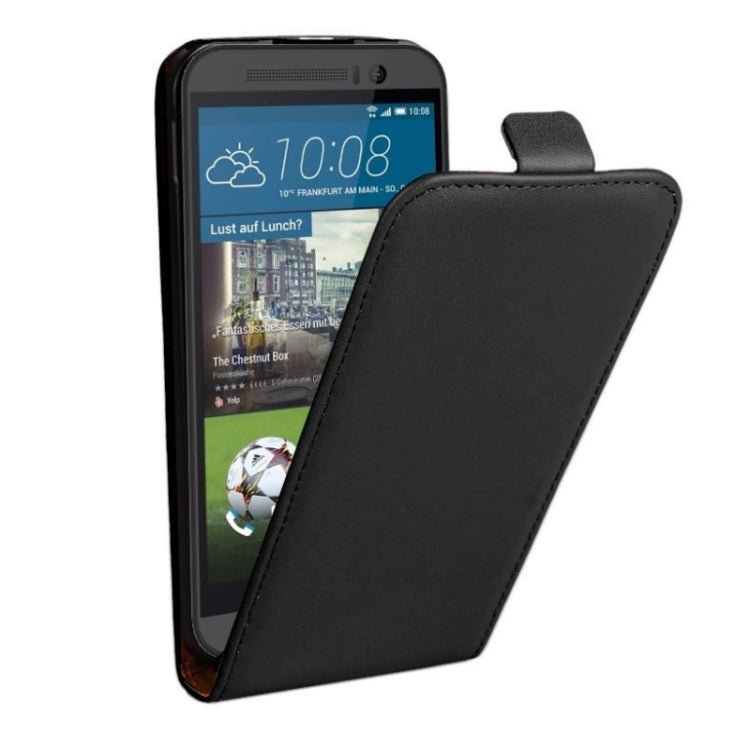 Vertical Flip Genuine Split Leather Case for HTC One M9