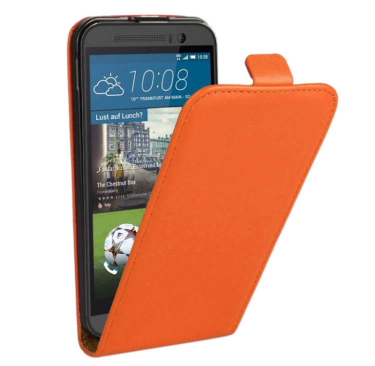 Vertical Flip Genuine Split Leather Case for HTC One M9