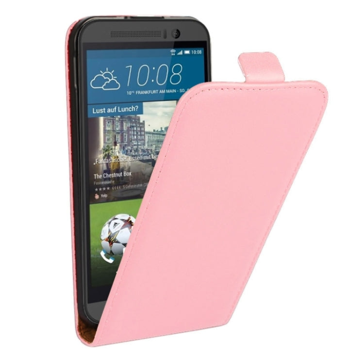 Vertical Flip Genuine Split Leather Case for HTC One M9