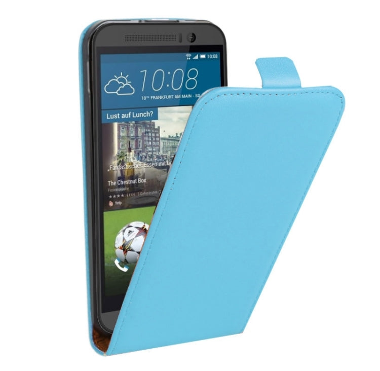 Vertical Flip Genuine Split Leather Case for HTC One M9