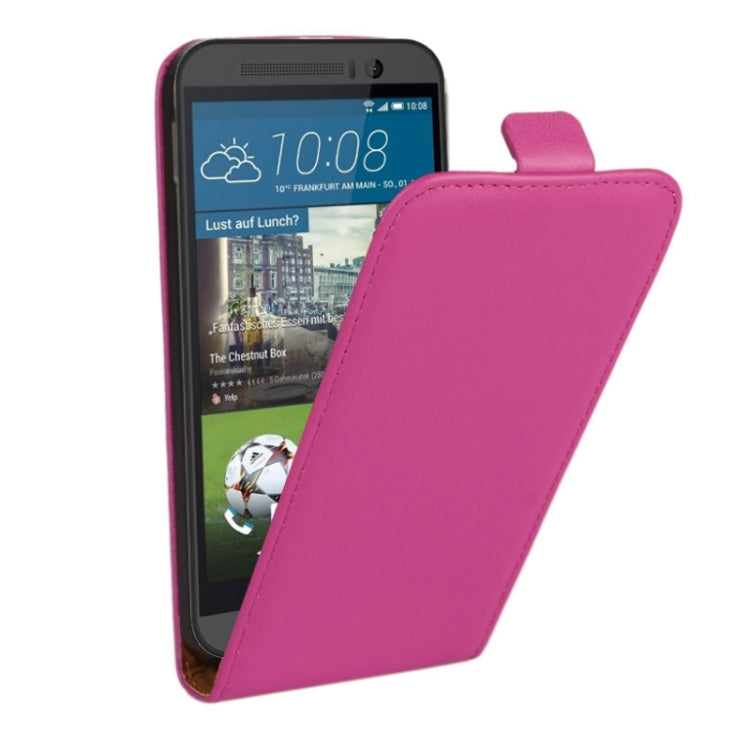 Vertical Flip Genuine Split Leather Case for HTC One M9