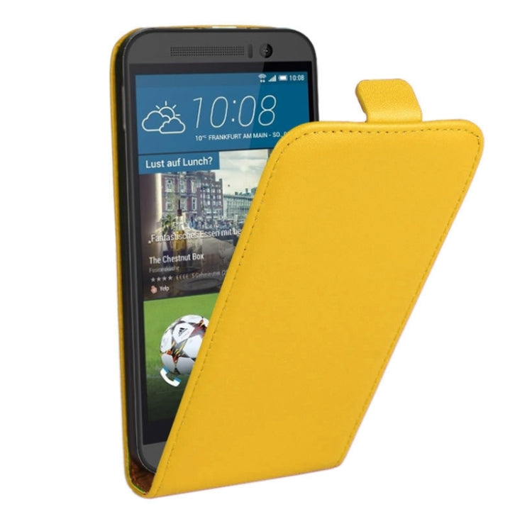Vertical Flip Genuine Split Leather Case for HTC One M9