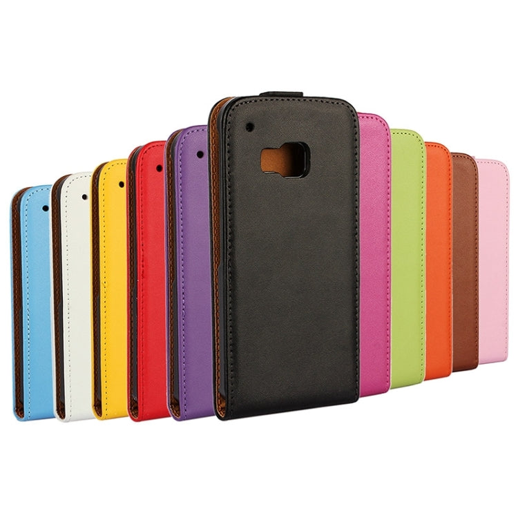 Vertical Flip Genuine Split Leather Case for HTC One M9