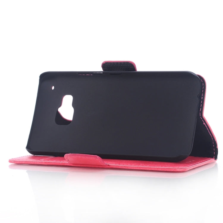 Oil Skin Texture Leather Case with Holder & Card Slots & Wallet for HTC One M9