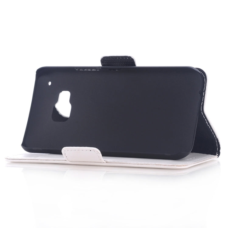 Oil Skin Texture Leather Case with Holder & Card Slots & Wallet for HTC One M9