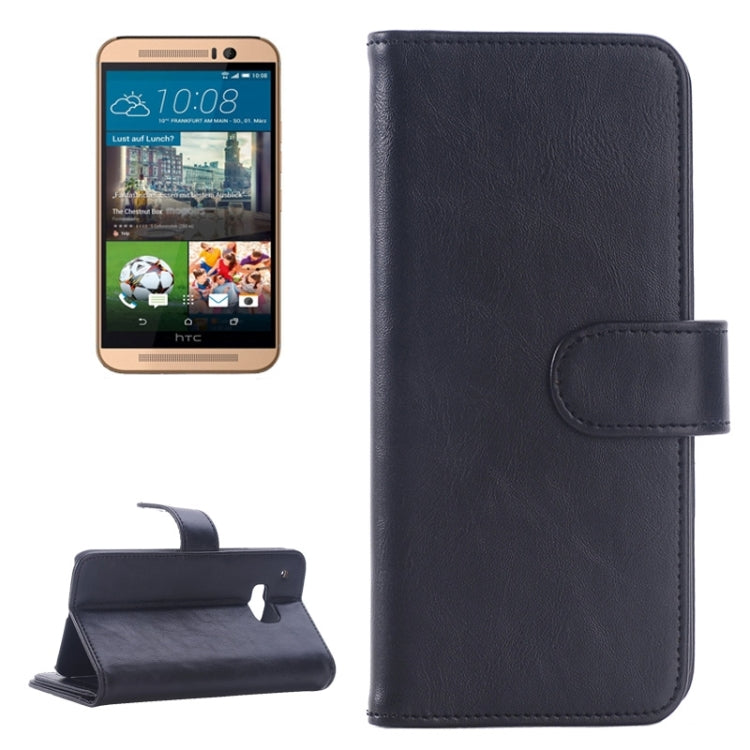 Horizontal Flip Magnetic Buckle Leather Case with Holder & Card Slots & Wallet for HTC One M9