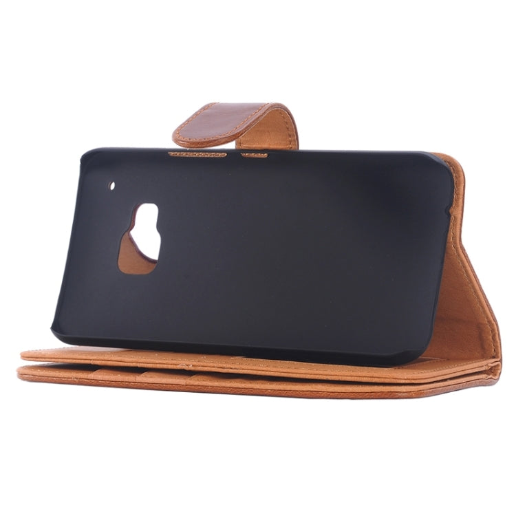 Horizontal Flip Magnetic Buckle Leather Case with Holder & Card Slots & Wallet for HTC One M9