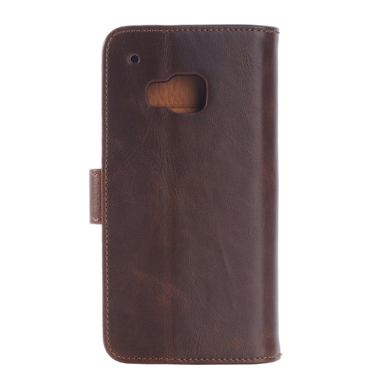 Horizontal Flip Magnetic Buckle Leather Case with Holder & Card Slots & Wallet for HTC One M9