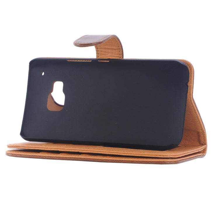 Horizontal Flip Magnetic Buckle Leather Case with Holder & Card Slots & Wallet for HTC One M9