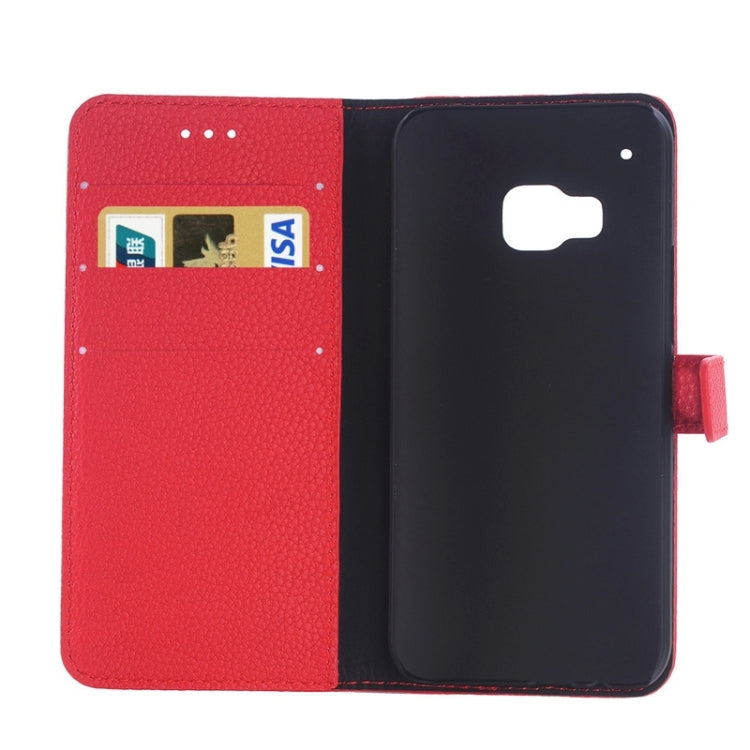 Litchi Texture Horizontal Flip Magnetic Buckle Leather Case with Card Slots & Holder for HTC One M9