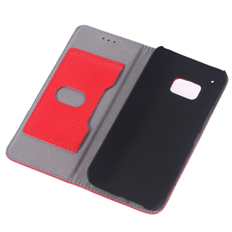 Litchi Texture Horizontal Flip Genuine Leather Case with Card Slot for HTC One M9
