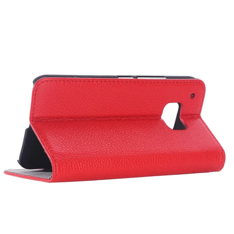 Litchi Texture Horizontal Flip Genuine Leather Case with Card Slot for HTC One M9
