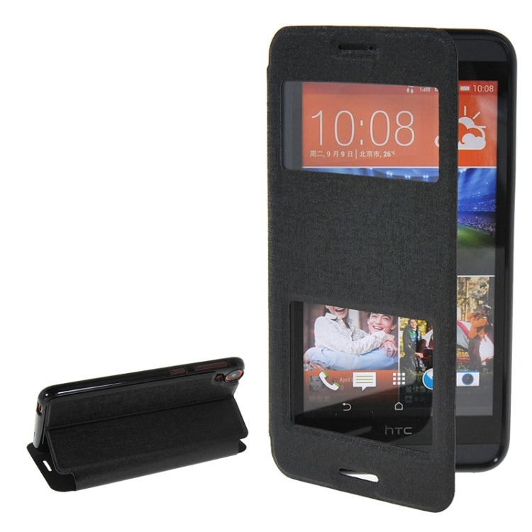 Horizontal Flip Leather Case with Call Display ID & Holder for HTC Desire 820 / 820s