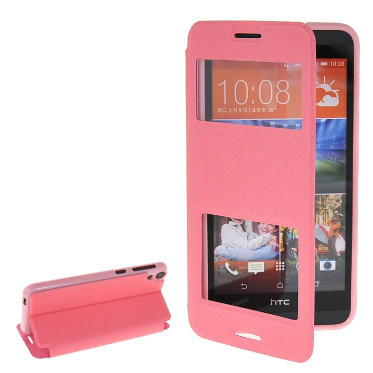 Horizontal Flip Leather Case with Call Display ID & Holder for HTC Desire 820 / 820s
