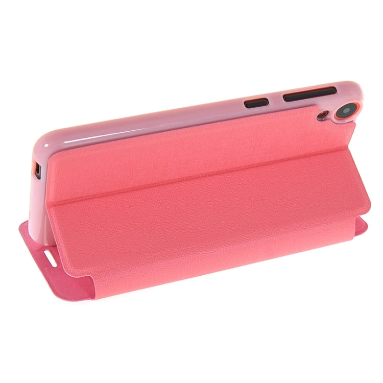 Horizontal Flip Leather Case with Call Display ID & Holder for HTC Desire 820 / 820s