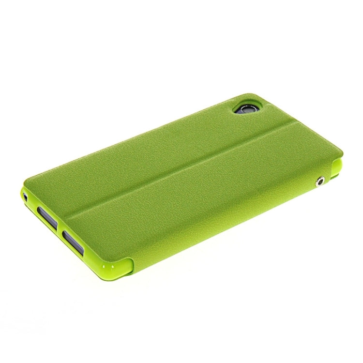 Magnetic Snap Flip Leather Case with Holder & Windows for Sony Xperia Z1 / L39H