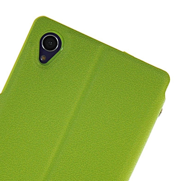 Magnetic Snap Flip Leather Case with Holder & Windows for Sony Xperia Z1 / L39H
