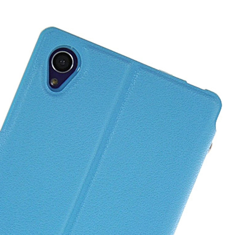 Magnetic Snap Flip Leather Case with Holder & Windows for Sony Xperia Z1 / L39H
