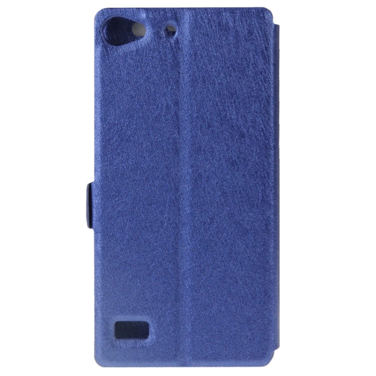 Silk Texture Horizontal Flip Leather Case with Call Display ID & Holder for Lenovo Vibe X2