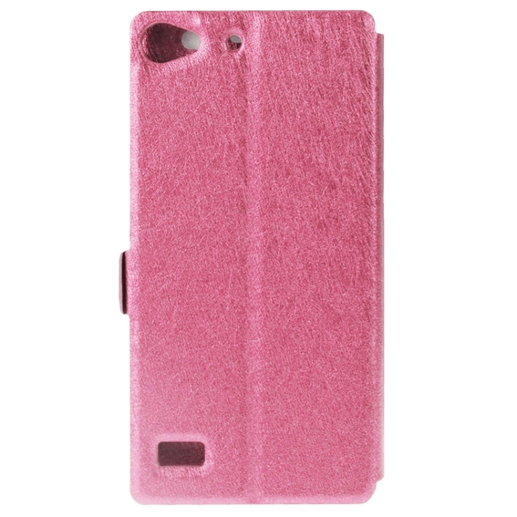 Silk Texture Horizontal Flip Leather Case with Call Display ID & Holder for Lenovo Vibe X2