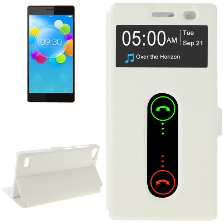 Silk Texture Horizontal Flip Leather Case with Call Display ID & Holder for Lenovo Vibe X2