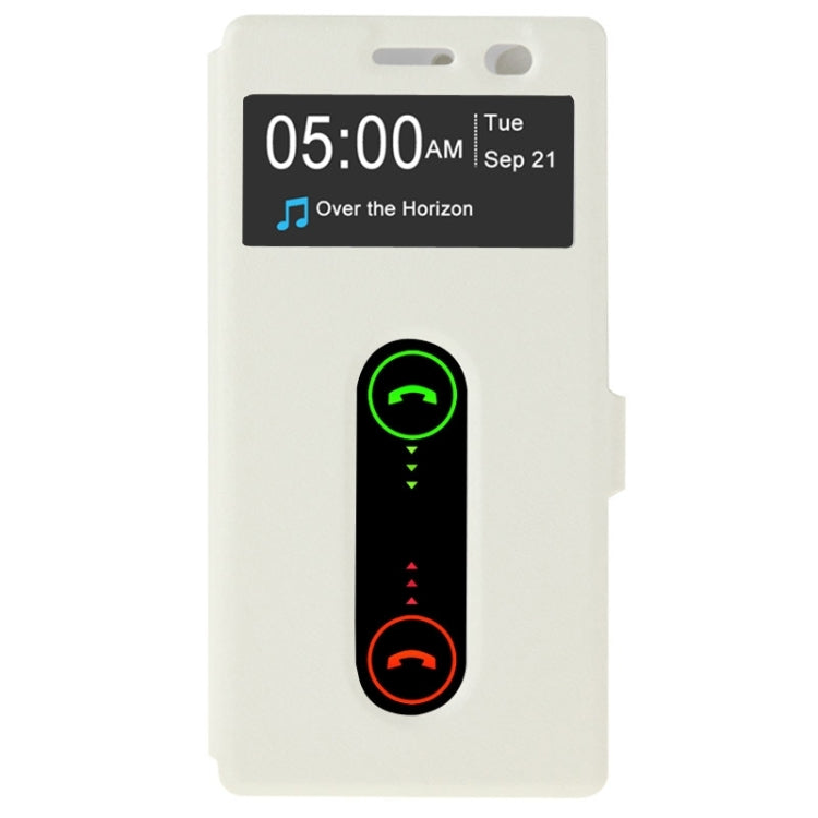 Silk Texture Horizontal Flip Leather Case with Call Display ID & Holder for Lenovo Vibe X2