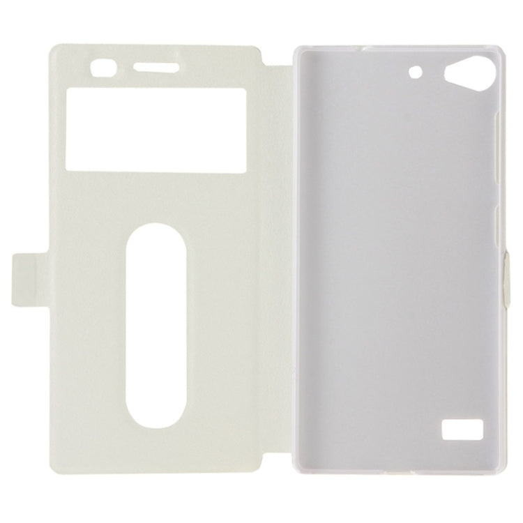 Silk Texture Horizontal Flip Leather Case with Call Display ID & Holder for Lenovo Vibe X2