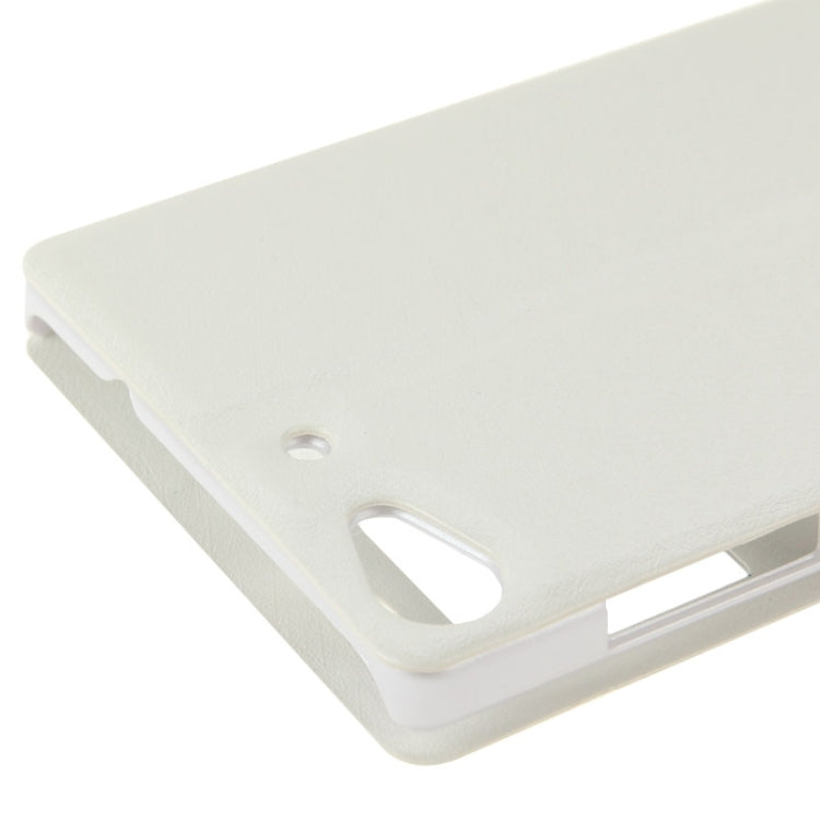 Silk Texture Horizontal Flip Leather Case with Call Display ID & Holder for Lenovo Vibe X2