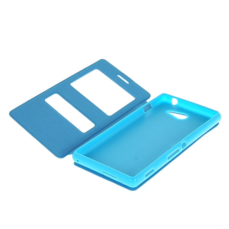 Oracle Texture Flip Leather Case with Holder & Caller ID Window for Sony Xperia M2